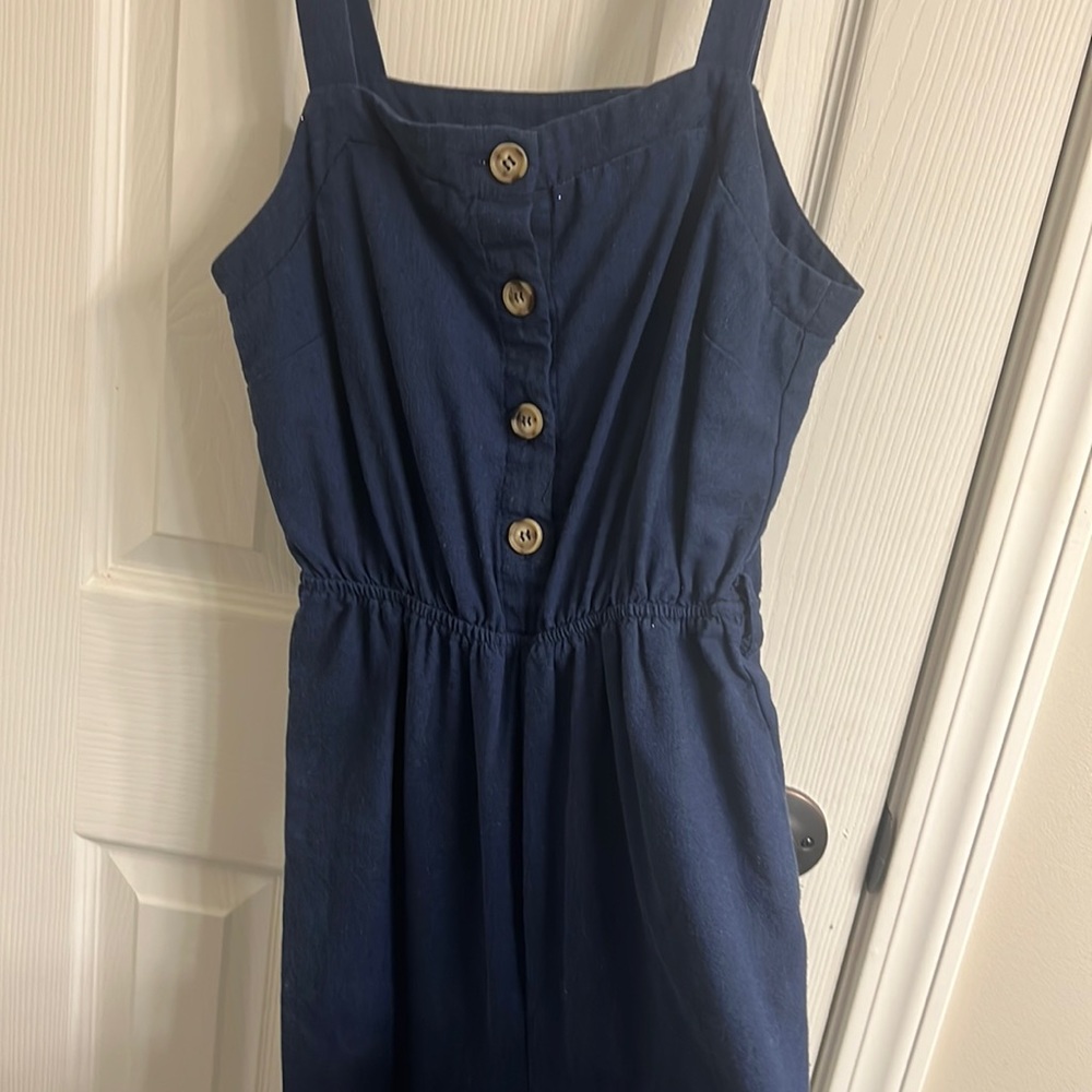 Blue charlotte russe jumpsuit